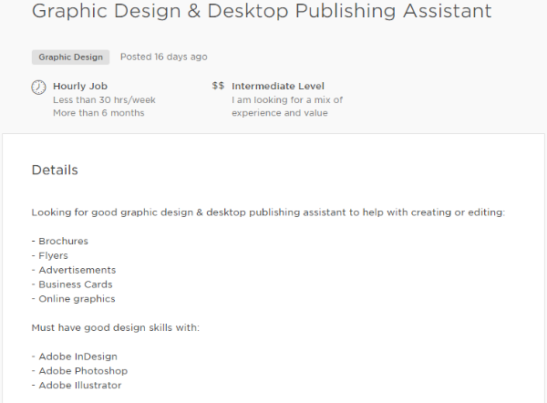 upwork proposal job ad