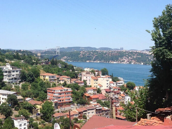 The view from the European side of Istanbul on a clear, spring day.