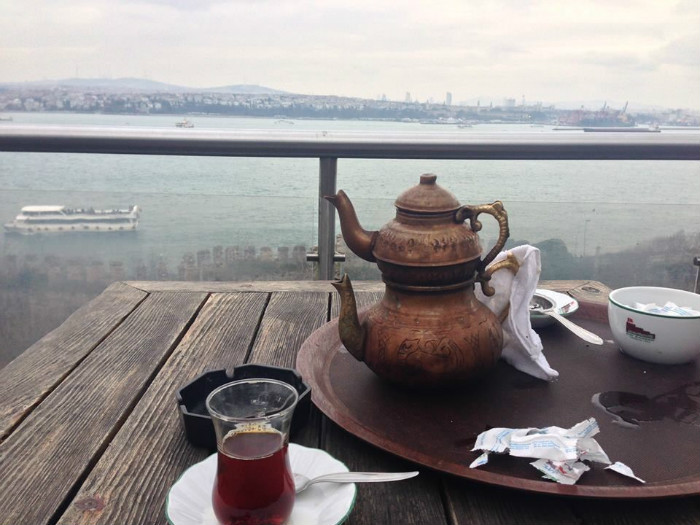 Tea time in Istanbul is serious business. There’s nothing better than to have it with a stunning view of the Asian side of the Bosphorus.