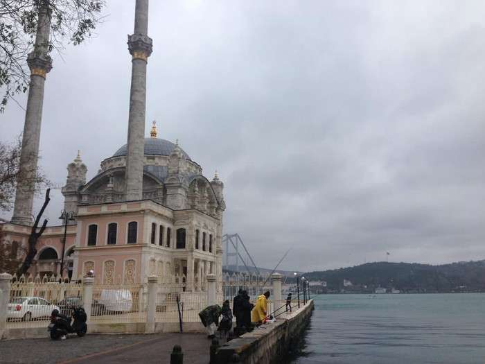 The newly-refurbished Ortakoy Mosque, one of the most famous mosques in all of Istanbul.